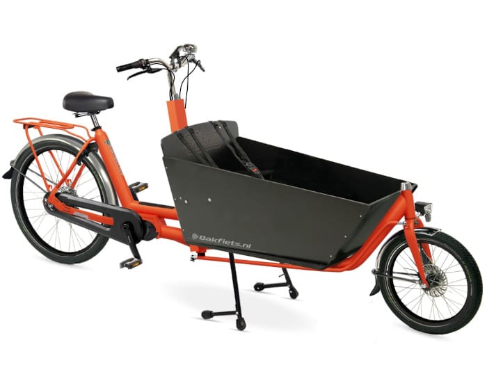 Bakfiets.nl CargoBike Classic- Mat oranje - zwarte bak