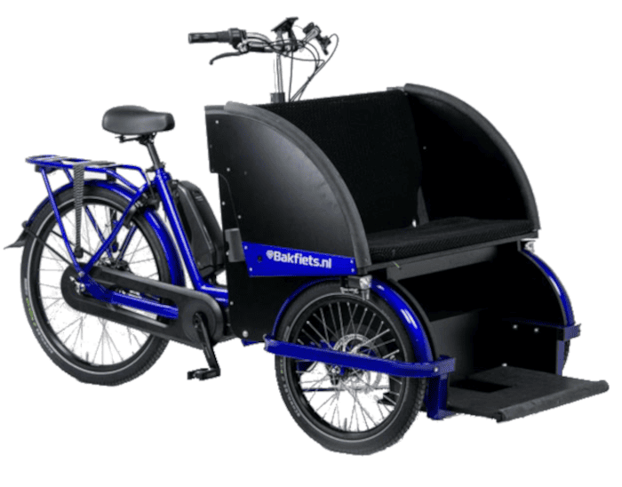 Bakfiets.nl Riksja Fiets taxi Night Blue
